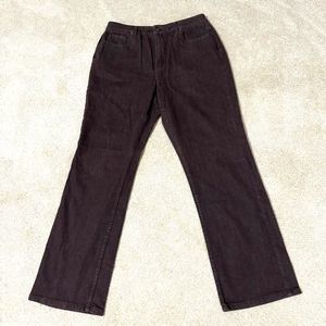 Coldwater Creek Women's Size 12 Straight Leg Brown Cotton Denim Jeans